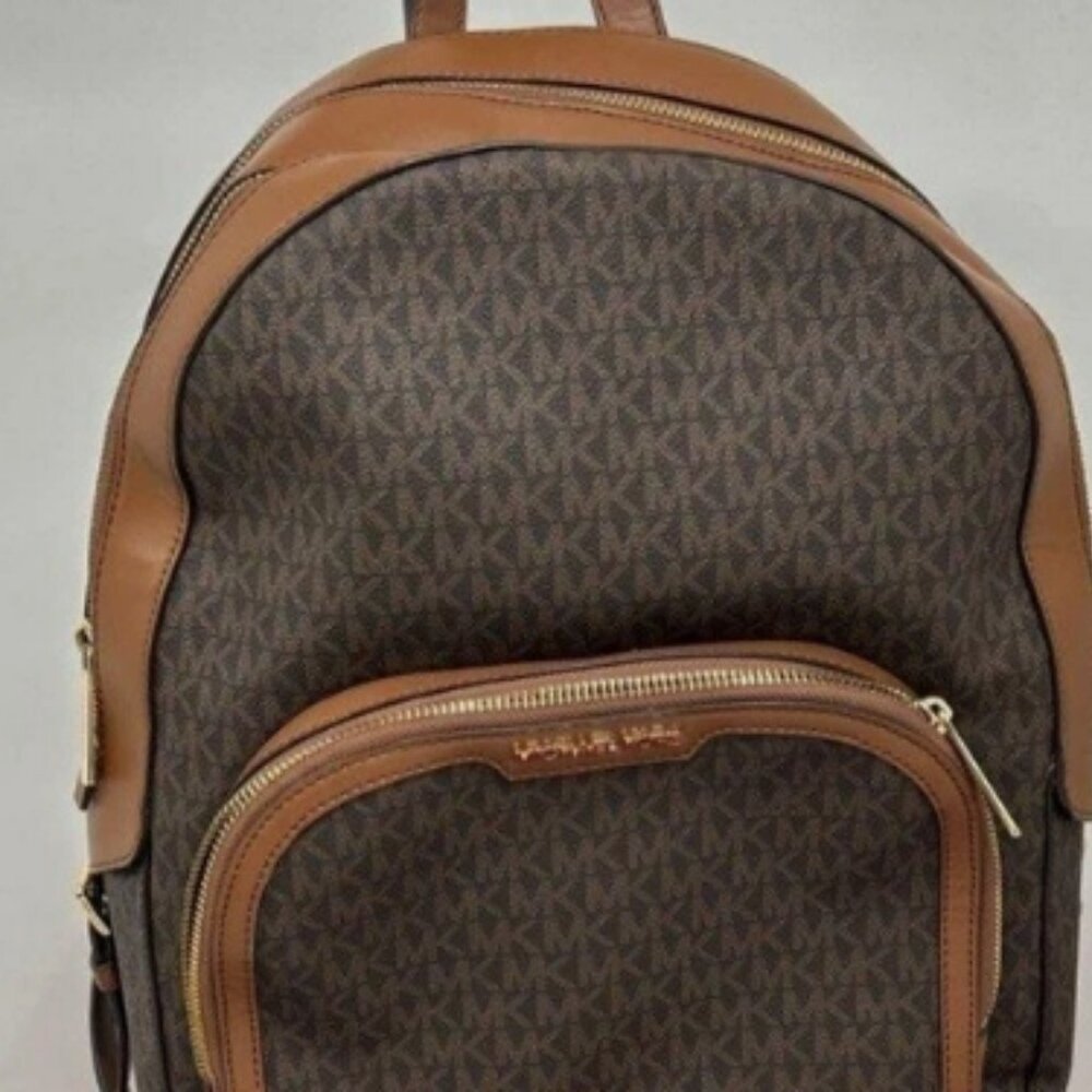Michael Kors Jaycee Large Zip Pocket Backpack Brown Acorn - Picture 7 of 11